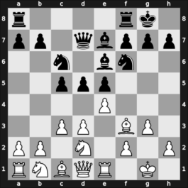 1955 Manhattan CC Ch 5556 – Round 5 – Lombardy, William J – 1/2-1/2 – Harrow, Martin – G24