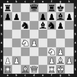 1955 Manhattan CC Ch 5556 – Round 6 – Feuerstein, Arthur – 1/2-1/2 – Reiter, Alexander – G29
