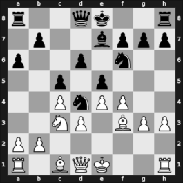 1955 Manhattan CC Ch 5556 – Round 15 – Feuerstein, Arthur – 1/2-1/2 – Kevitz, Alexander – G70