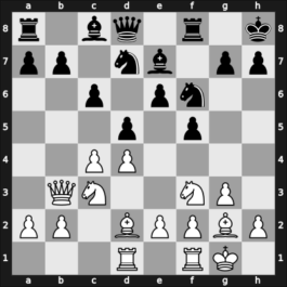 1955 Marshall CC Ch 5556 – Round 6 – Collins, John W – 1/2-1/2 – Mednis, Edmar J – G17
