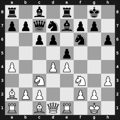1955 Moscow RUS – Round 1 – Vasiukov, Evgeni – 1-0 – Sherbakov, L – G4