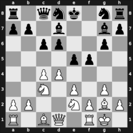 1955 Moskou ch-URS – Round 1 – Taimanov, Mark E – 1/2-1/2 – Borisenko, Georgy K – G11