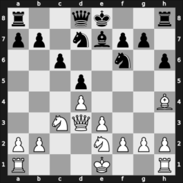1955 Moskou ch-URS – Round 1 – Botvinnik, Mikhail – 0-1 – Geller, Efim P – G15