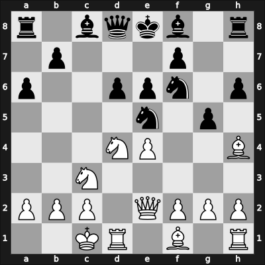 1955 Moskou ch-URS – Round 1 – Spassky, Boris V. – 1/2-1/2 – Petrosian, Tigran A. – G77