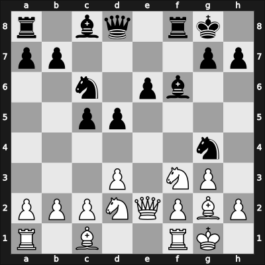1955 New York Rosenwald5455 – Round 6 – Evans, Larry M – 1/2-1/2 – Bisguier, Arthur B – G15