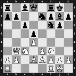 1955 New York Rosenwald5455 – Round 7 – Bisguier, Arthur B – 1-0 – Byrne, David – G17