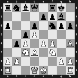 1955 New York Rosenwald5455 – Round 8 – Bisguier, Arthur B – 1-0 – Reshevsky, Samuel – G19