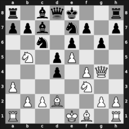 1955 Novi Sad – Round 4 – Janosevic, Dragoljub – 1/2-1/2 – Matanovic, Aleksandar – G48