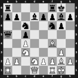 1955 RUS Ch – Round ? – Krogius, Nikolai V – 1/2-1/2 – Vladimirov, Yevgeniy – G16