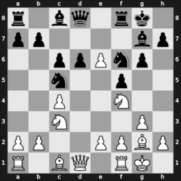 1955 URS Ch sf – Round 6 – Taimanov, Mark E – 1-0 – Lutikov, Anatoly S – G7