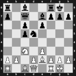 1955 URS Ch sf – Round 1 – Taimanov, Mark E – 1-0 – Mukhitdinov, Mamadzhan – G1