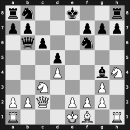 1955 URS Ch sf – Round 1 – Taimanov, Mark E – 1-0 – Estrin, Yakov – G4