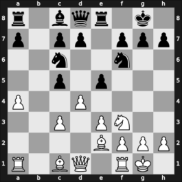 1955 URS Ch sf – Round 1 – Antoshin, Vladimir S – 1/2-1/2 – Taimanov, Mark E – G19