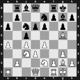 1955 URS Ch sf – Round 1 – Gusev, Aleksandr – 1/2-1/2 – Taimanov, Mark E – G34
