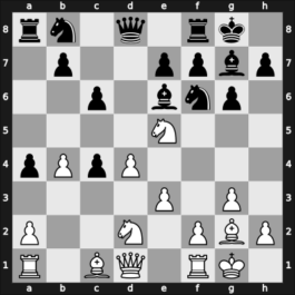 1955 URS Ch sf Moscow RUS – Round 1 – Lisitsin, Georgy – 1/2-1/2 – Gusev, Aleksandr – G30