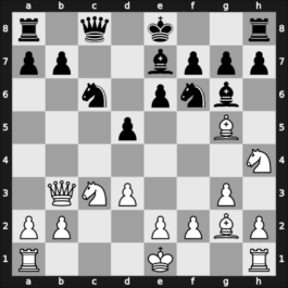 1955 URS Ch sf Moscow RUS – Round 9 – Lisitsin, Georgy – 1-0 – Mukhitdinov, Mamadzhan – G33