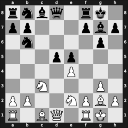 1955 USSR – Round 1 – Averbakh, Yuri L – 1/2-1/2 – Goldberg, Grigory A – G9