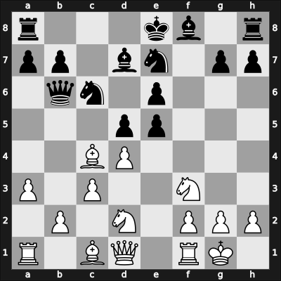1955 USSR – Round 12.4 – Shiyanovsky, Vladislav Ivanovich – 1-0 – Shamkovich, Leonid – G15