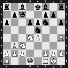1955 USSR – Round 1 – Shamkovich, Leonid – 1-0 – Lebedev Soler, Andrei – G15