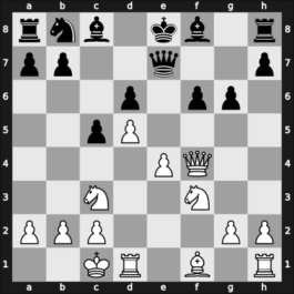 1955 Voros Lobogo – Round 6 – Portisch, Lajos – 1-0 – Koberl, Ferenc – G28