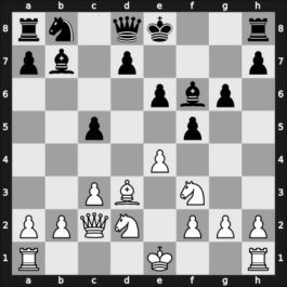 1955 Wch U20 final-A – Round 7 – Portisch, Lajos – 1/2-1/2 – Mednis, Edmar J – G27
