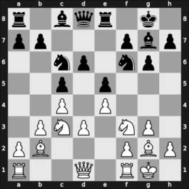 1955 Wch U20 final-A – Round 9 – Farre Mallofre, Miguel – 1/2-1/2 – Spassky, Boris Vasily – G40