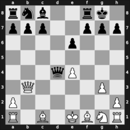 1956 Budapest Alekhine – Round 1 – Benko, Angelina – 1/2-1/2 – Dely, Peter – G23