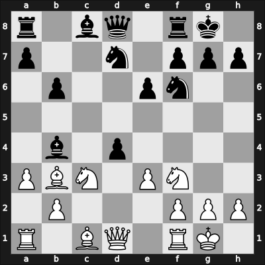 1956 Candidats Tournament – Round 7 – Bronstein, David I – 1/2-1/2 – Smyslov, Vladimir – G30