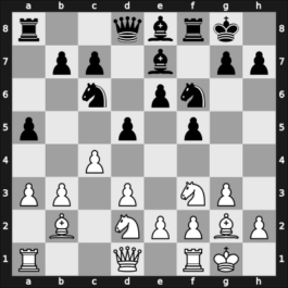 1956 Candidats Tournament – Round 8 – Smyslov, Vladimir – 0-1 – Spassky, Boris V. – G35
