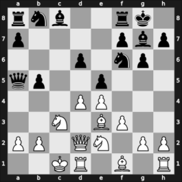 1956 Candidats Tournament – Round 17 – Bronstein, David I – 1/2-1/2 – Panno, Oscar – G79