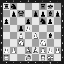 1956 Copenhagen – Round 7 – Johannsson, Ingi R – 1/2-1/2 – Thorbergsson, Freysteinn – G36