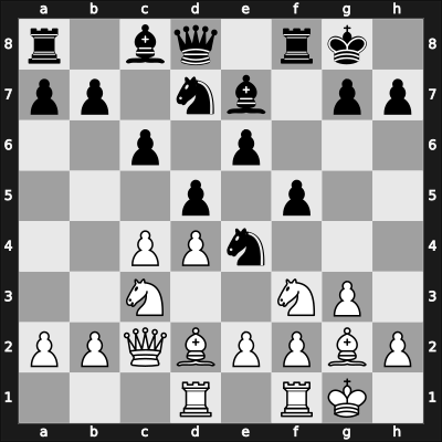 1956 Danmarksmesterskabet – Round 8 – Ingerslev, Aage – 1/2-1/2 – Norman Hansen, Holger – G16