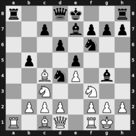 1956 Danmarksmesterskabet – Round 9 – Norman Hansen, Holger – 1/2-1/2 – Ravn, Palle – G21