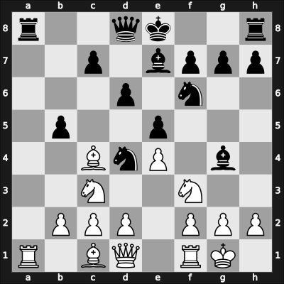 1956 Danmarksmesterskabet – Round 9 – Norman Hansen, Holger – 1/2-1/2 – Ravn, Palle – G21