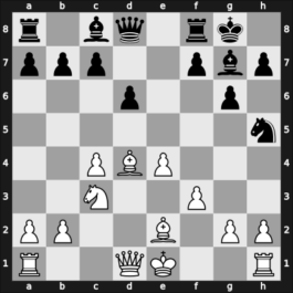 1956 Danmarksmesterskabet – Round 10 – Enevoldsen, Jens – 1/2-1/2 – Pedersen, Svend – G24