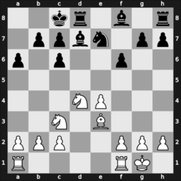 1956 Debrecen – Round 1 – Portisch, Lajos – 1/2-1/2 – Daroczy, Sandor – G14