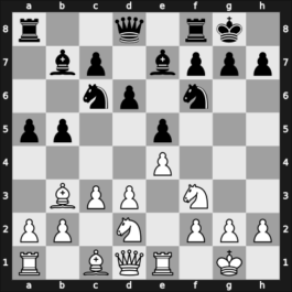 1956 Hoogovens – Round 7 – Matanovic, Aleksandar – 1/2-1/2 – Van Scheltinga, Theo – G30