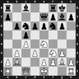 1956 Leningrad ch-URS – Round 1 – Kholmov, Ratmir D – 1-0 – Borisenko, Georgy K – G8