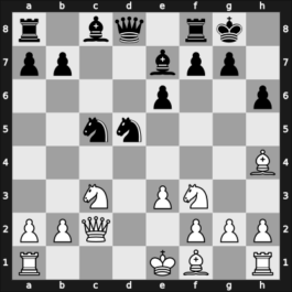 1956 Leningrad ch-URS – Round 1 – Simagin, Vladimir – 1/2-1/2 – Borisenko, Georgy K – G75