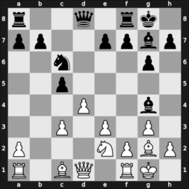 1956 Mar del Plata – Round 9 – Bolbochan, J. – 1/2-1/2 – Behrensen, Jorge – G48