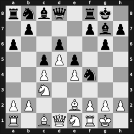 1956 Marianske Lazne/Praha – Round 7 – Pachman, Ludek – 0-1 – Ragozin, Viacheslav – G43