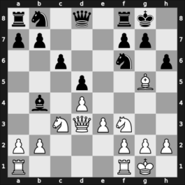 1956 Montevideo – Round 1 – Bauza, Lorenzo – 1/2-1/2 – Isain, Pedros Santos – G27