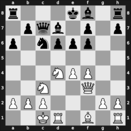 1956 Montevideo – Round 1 – Isain, Pedros Santos – 0-1 – Najdorf, Miguel – G34