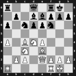 1956 Olympiad Moscow RUS – Round 5 – Penrose, Justin – 1/2-1/2 – Pachman, Ludek – G22