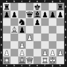 1956 Olympiad Moscow RUS – Round 10 – Clarke, Paul R H – 1/2-1/2 – Teschner, Rudolf – G32