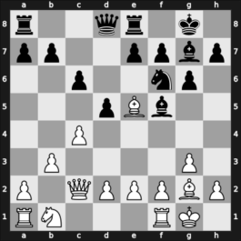 1956 Olympiad, Moscow RUS – Round 1 – Robatsch, Karl – 1/2-1/2 – Alberic, O&rsquo;Kelly de Galway – G6
