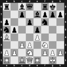 1956 Olympiad, Moscow RUS – Round 10 – Mallet Framsioli, Prosper – 1/2-1/2 – Lokvenc, Josef – G13