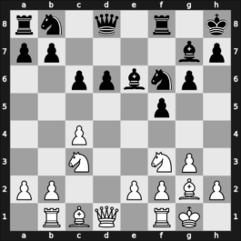 1956 URS Ch sf – Round ? – Tarasov, Vitaly – 1/2-1/2 – Vasiukov, Evgeni – G8