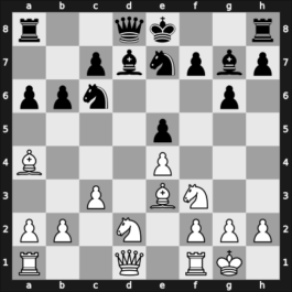 1956 URS Ch sf – Round ? – Bannik, Anatolij – 1/2-1/2 – Nezhmetdinov, Rashid – G96