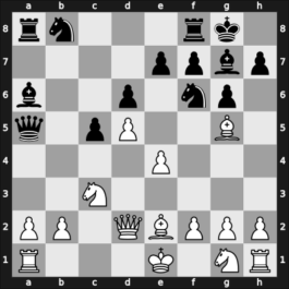 1956 URS Ch, semi final – Round 14 – Antoshin, Vladimir S – 1-0 – Kotkov, Yuri – G104
